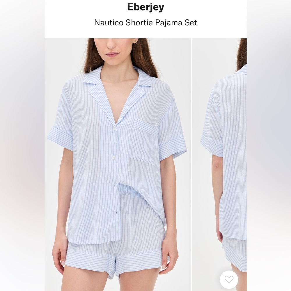 Eberjey Nautico Shortie Pajama Set XS